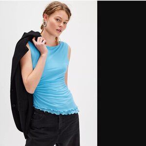 Free People Women Blue Ash Knit Top Size M NWOT